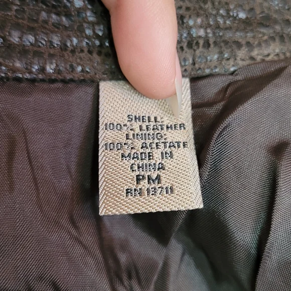 i.e. Brown Leather Vintage Jacket - Picture 3 of 4